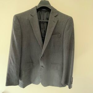Stafford Men's Charcoal Gray Two-Button Blazer